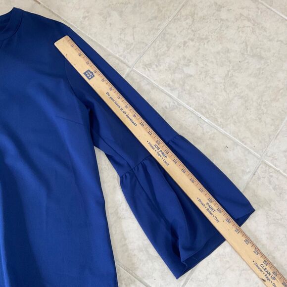 J. Crew pop over blouse top women’s size M Blue Bell Sleeves career Boho - Picture 9 of 9